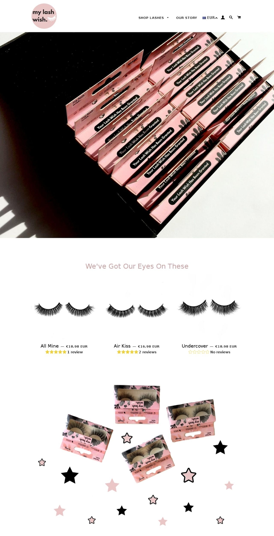 mylashwish.com — Shopify storefront screenshot