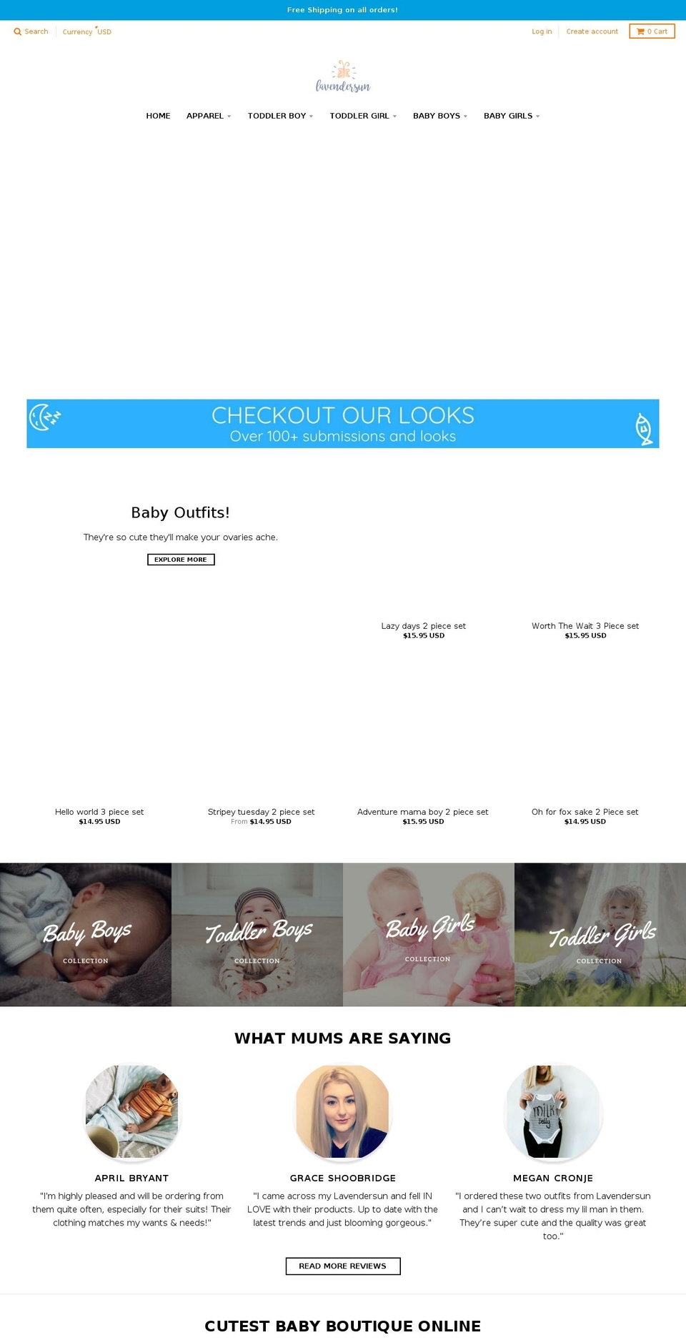 mylavendersun.com — Shopify storefront screenshot