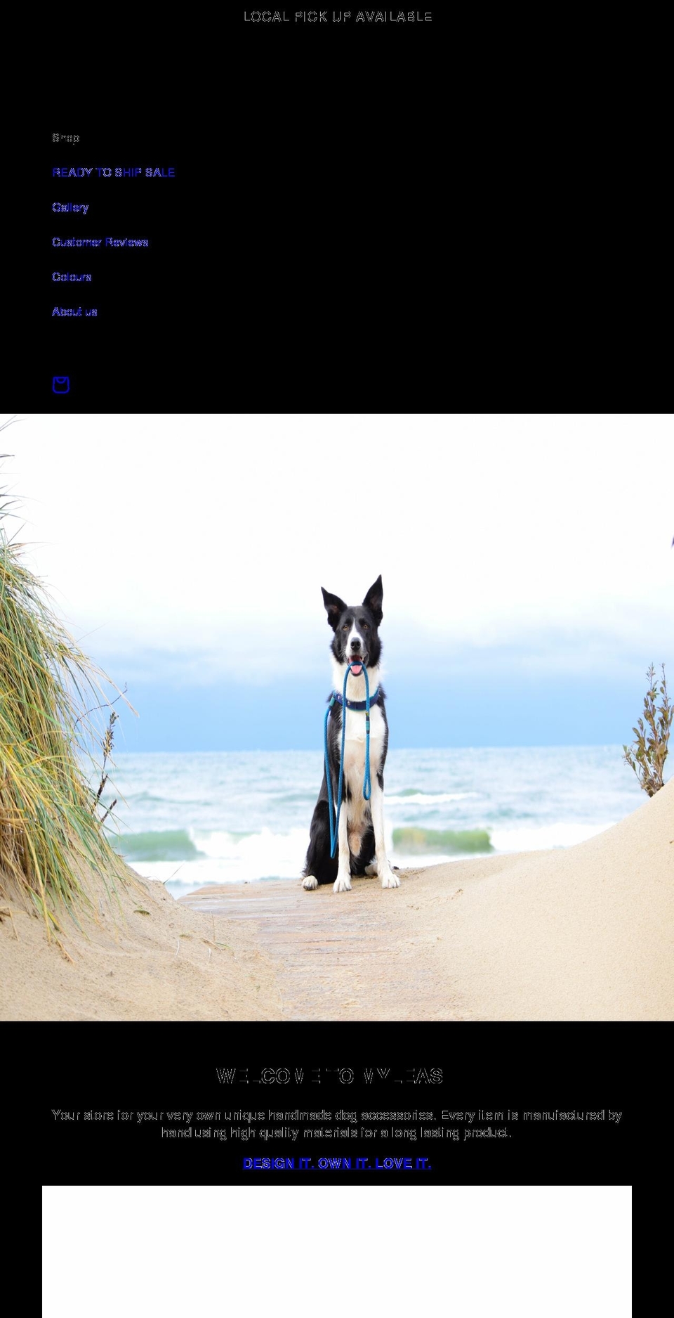 myleashstore.com shopify website screenshot