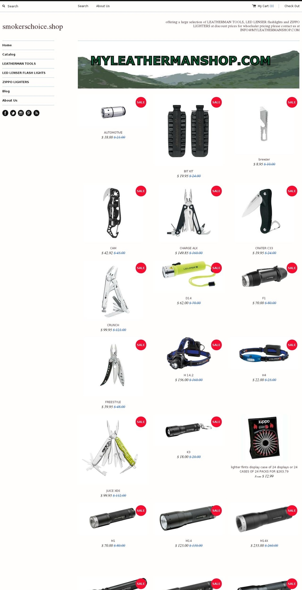 myleathermanshop.com — Shopify storefront screenshot