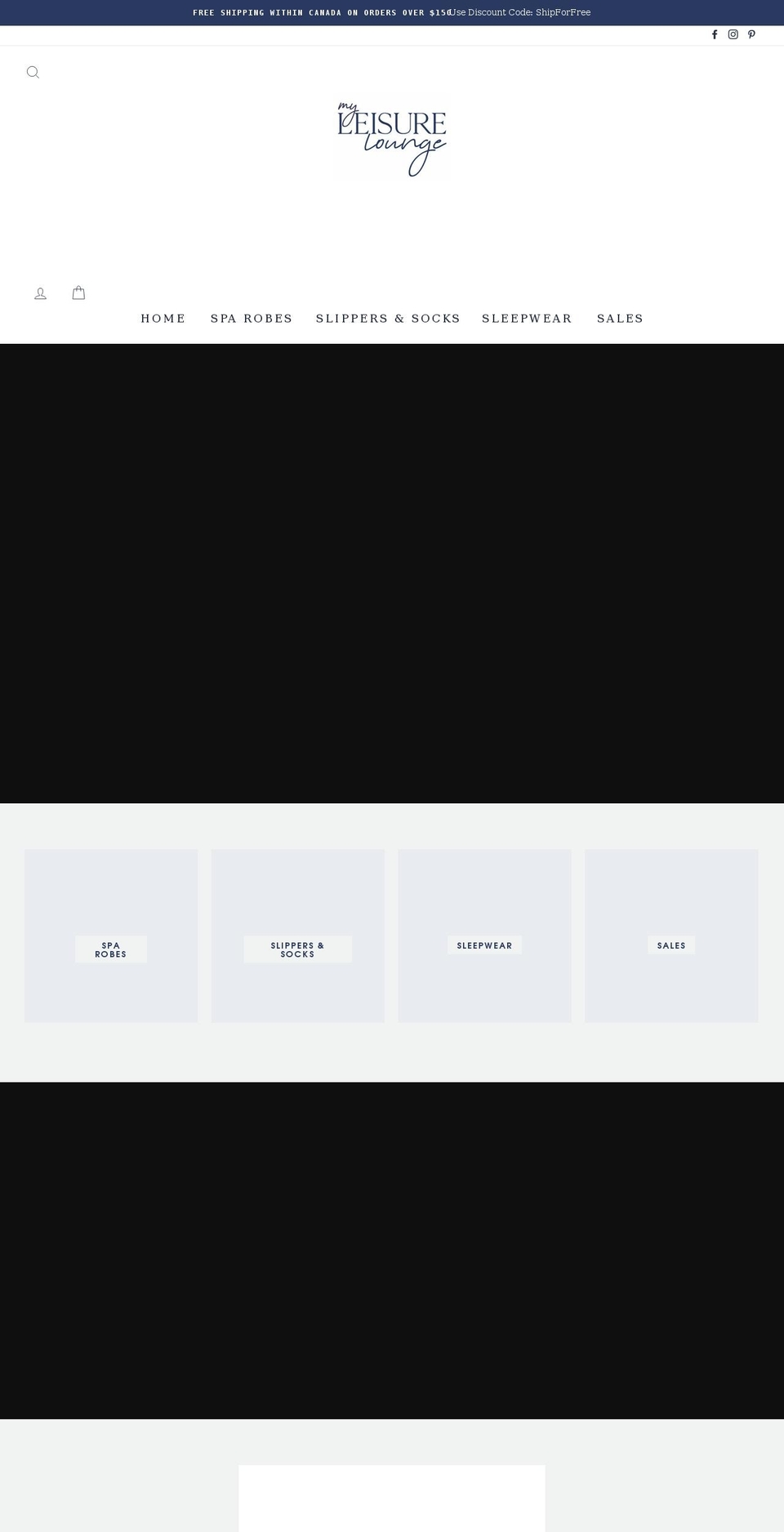 myleisurelounge.com shopify website screenshot
