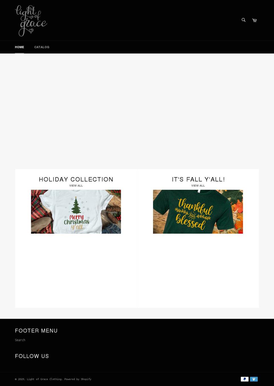 mylightofgrace.com shopify website screenshot