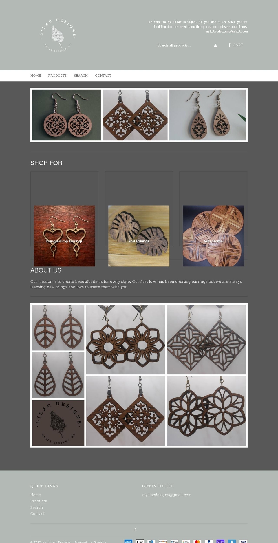 mylilacdesigns.com shopify website screenshot