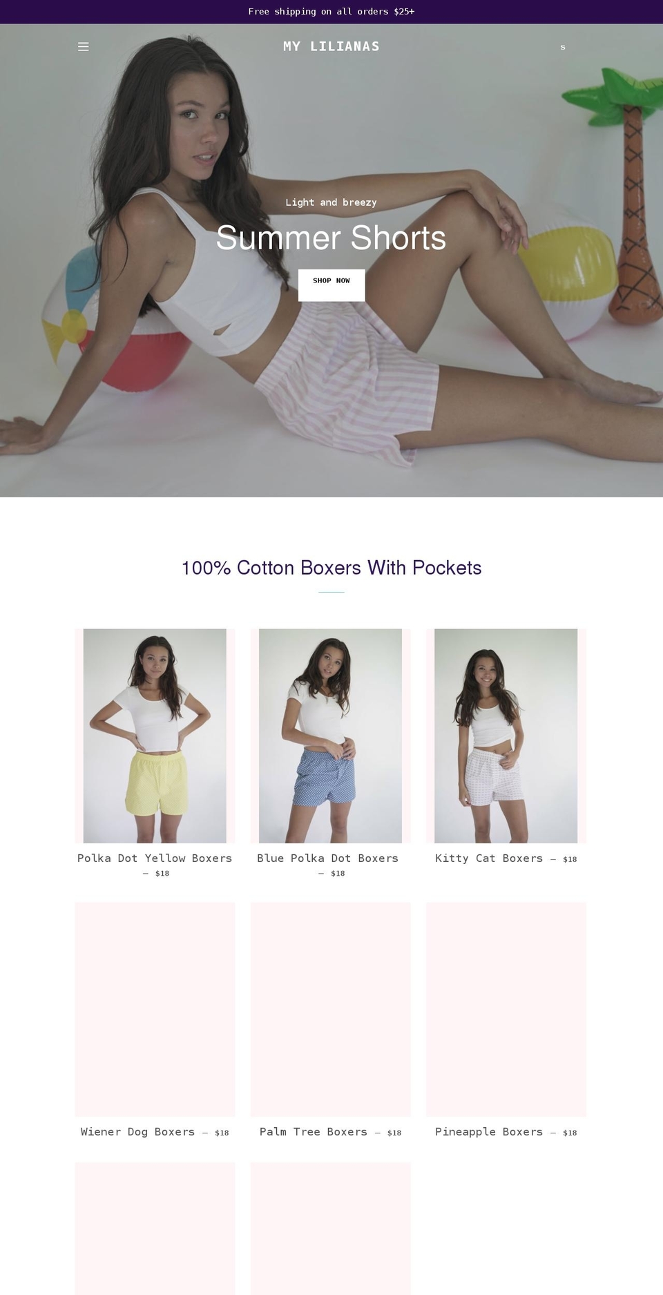 mylilianas.com shopify website screenshot