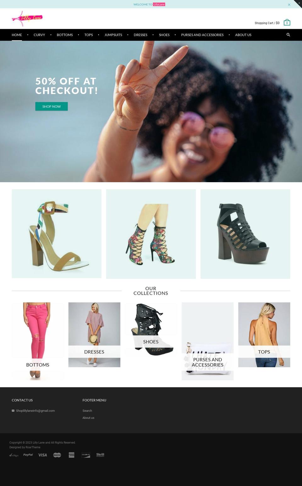 material Shopify theme site example mylillylane.com