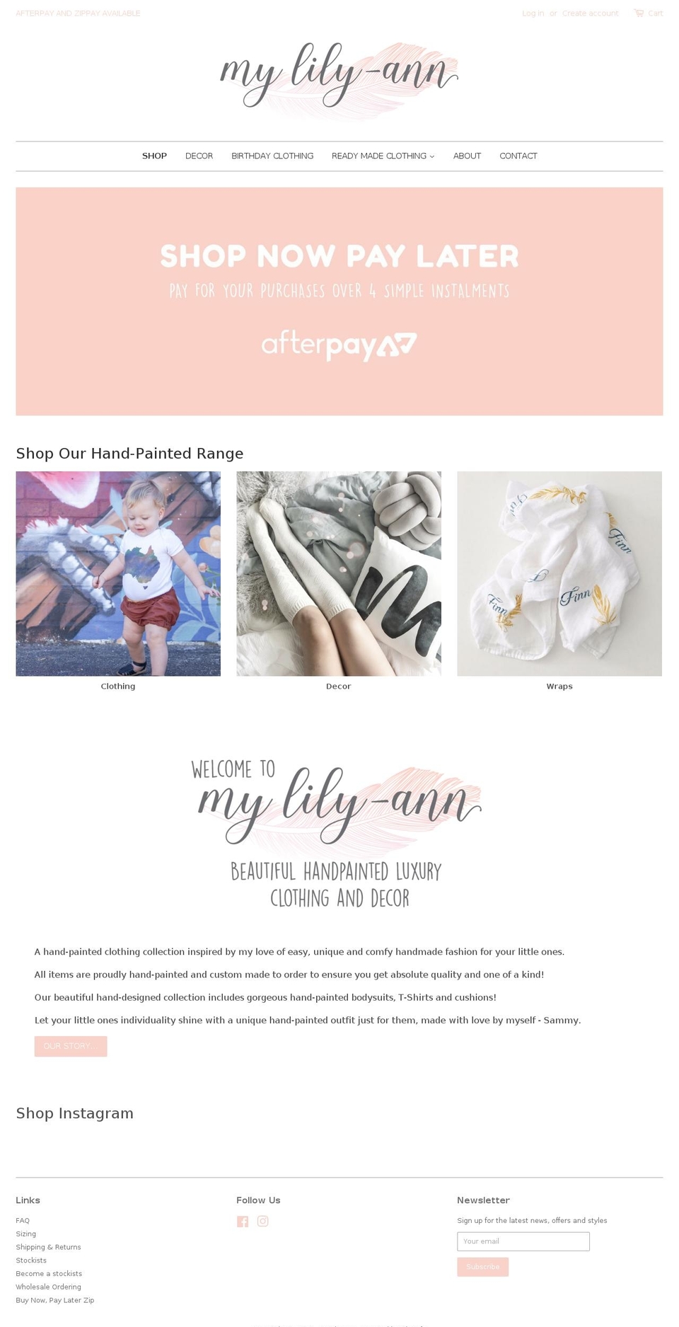 mylilyann.com — Shopify storefront screenshot