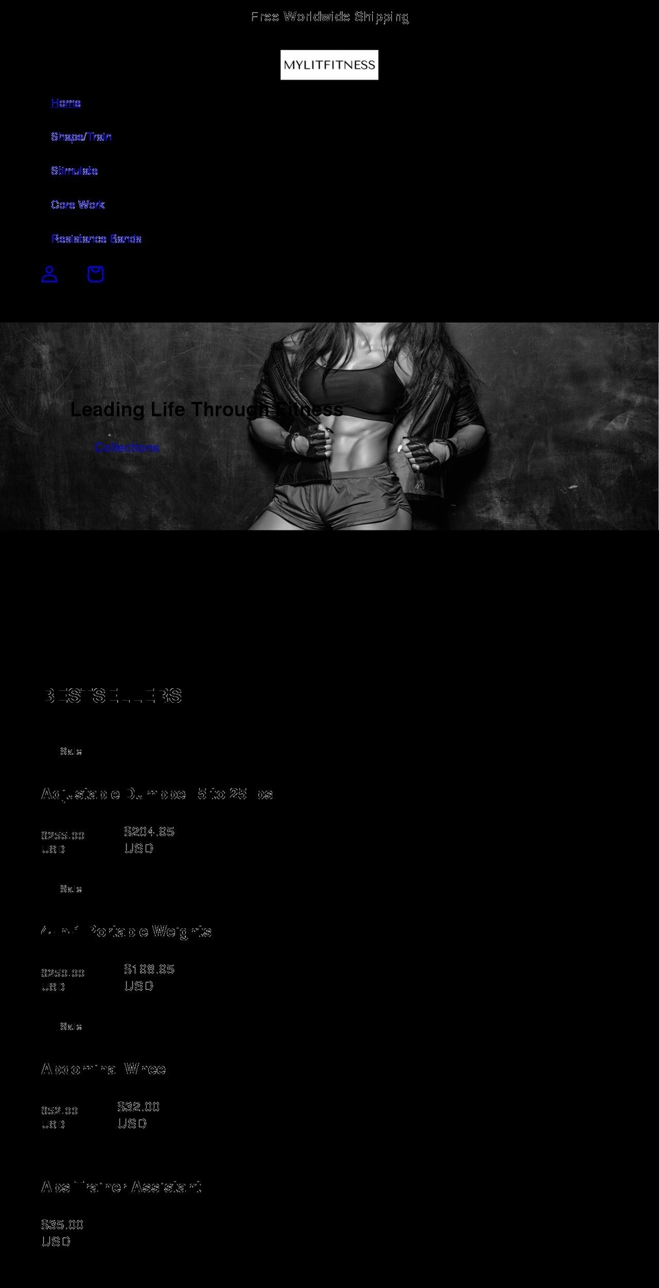 mylitfitness.com shopify website screenshot