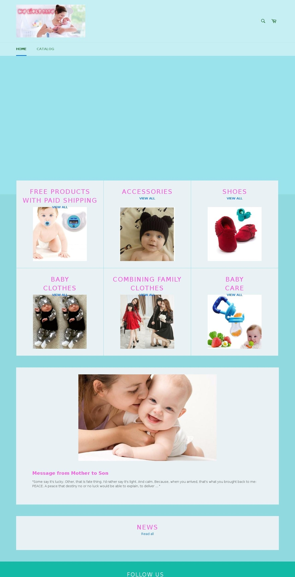 mylitlebaby.com shopify website screenshot