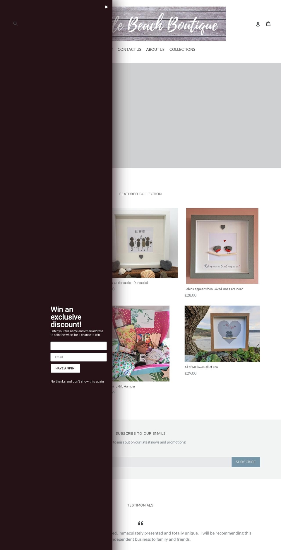 mylittlebeachboutique.co.uk shopify website screenshot