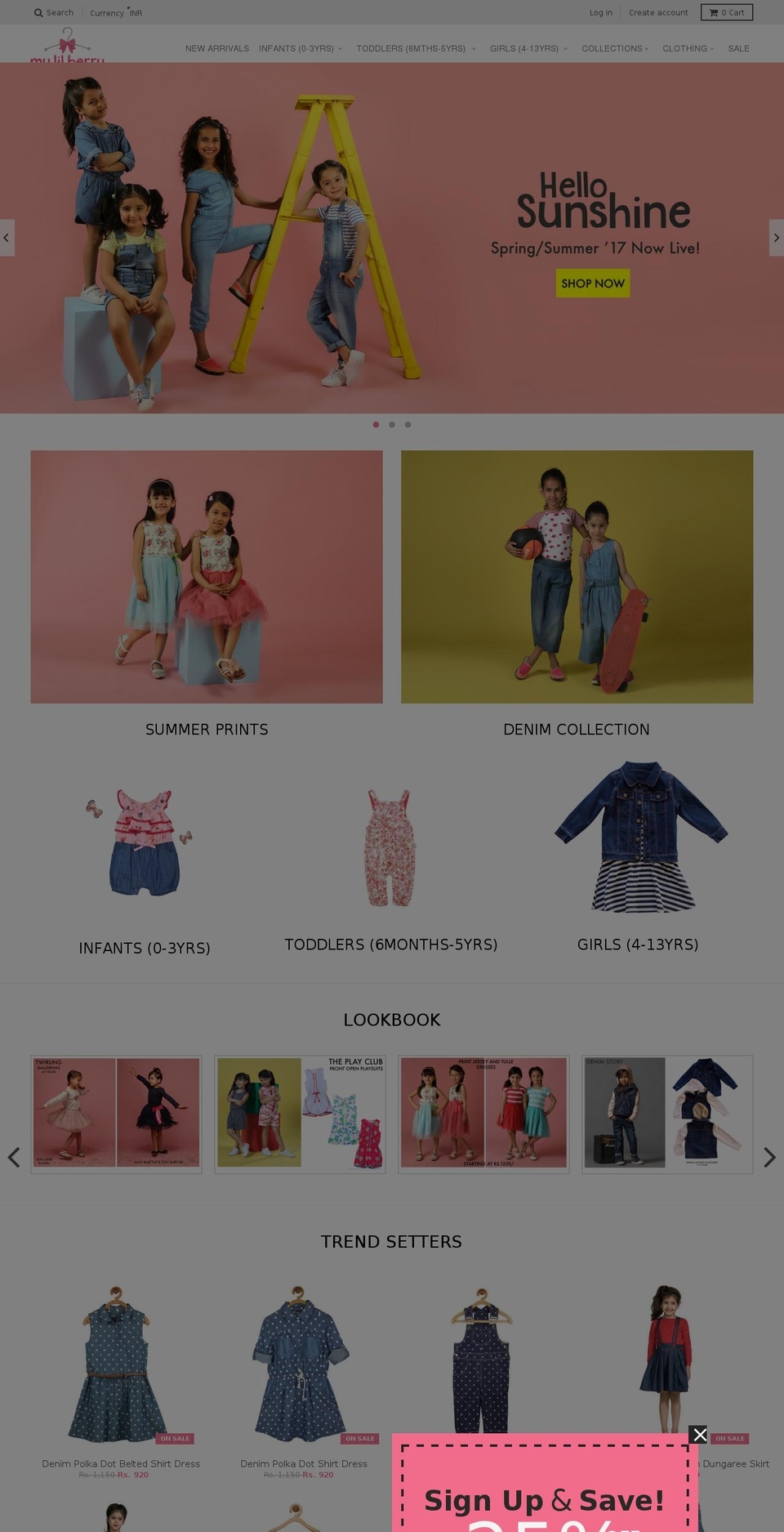 mylittleberry.com shopify website screenshot