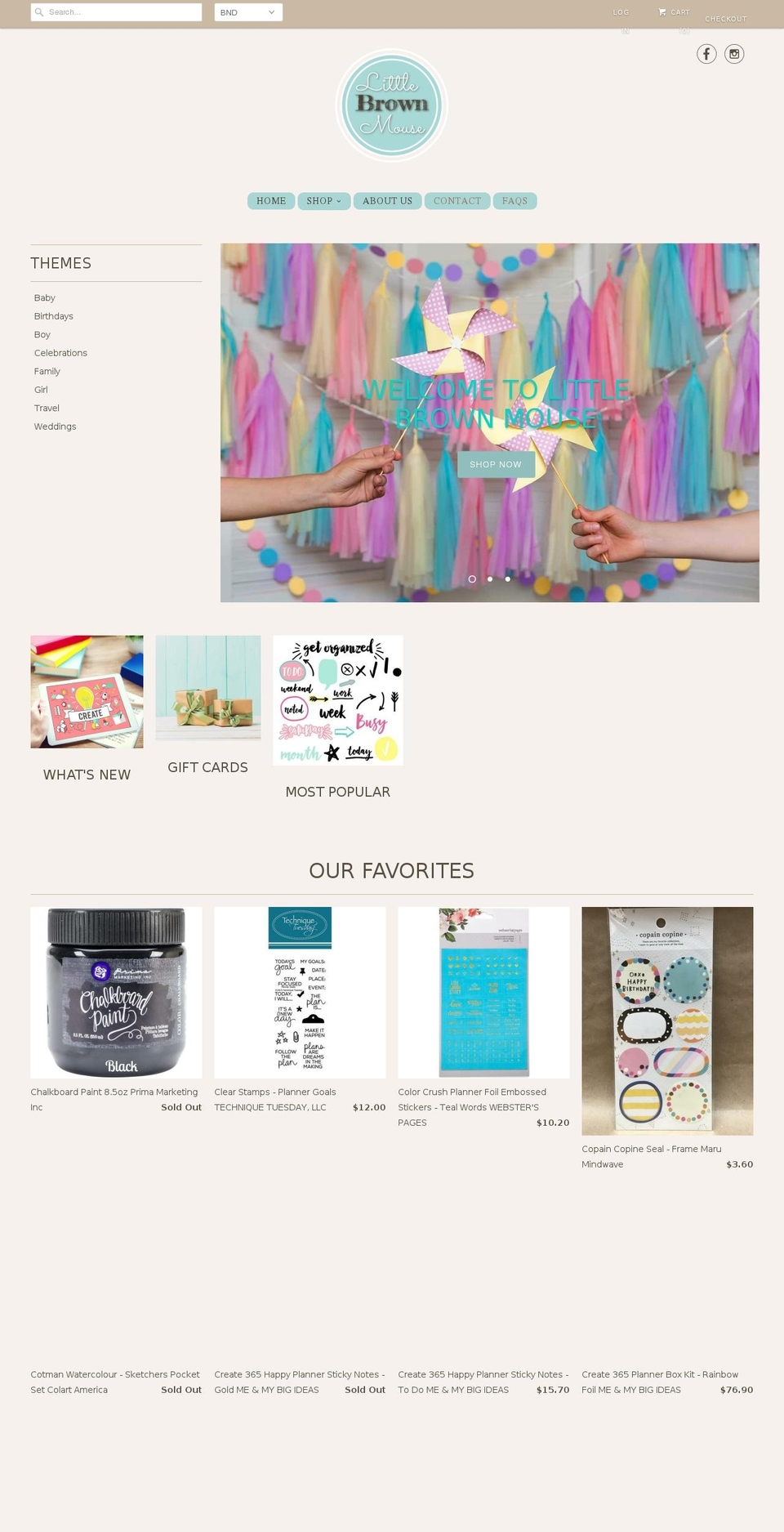 mylittlebrownmouse.com shopify website screenshot