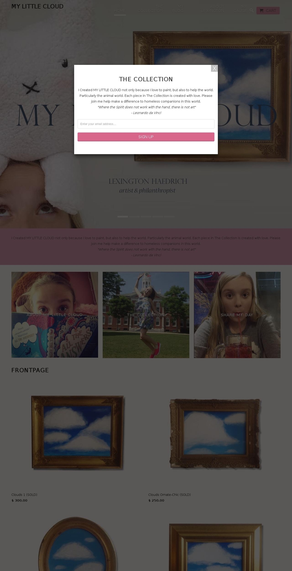 mylittlecloud.net shopify website screenshot