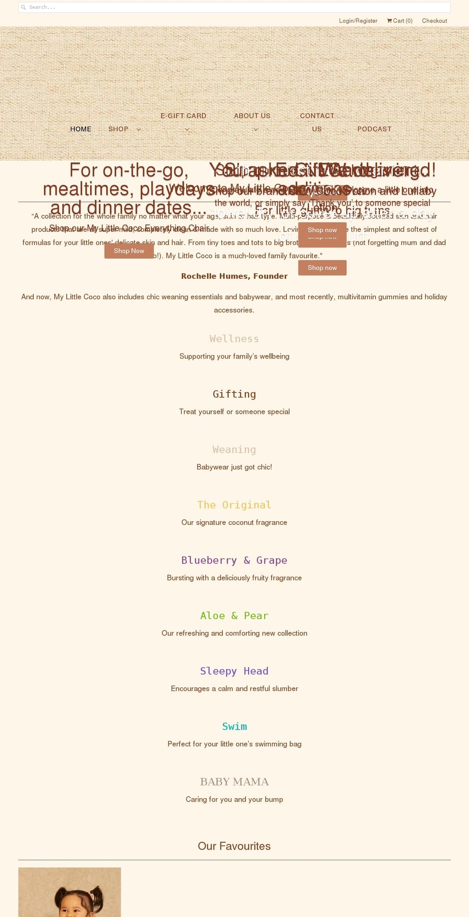 mylittlecoco.co.uk shopify website screenshot
