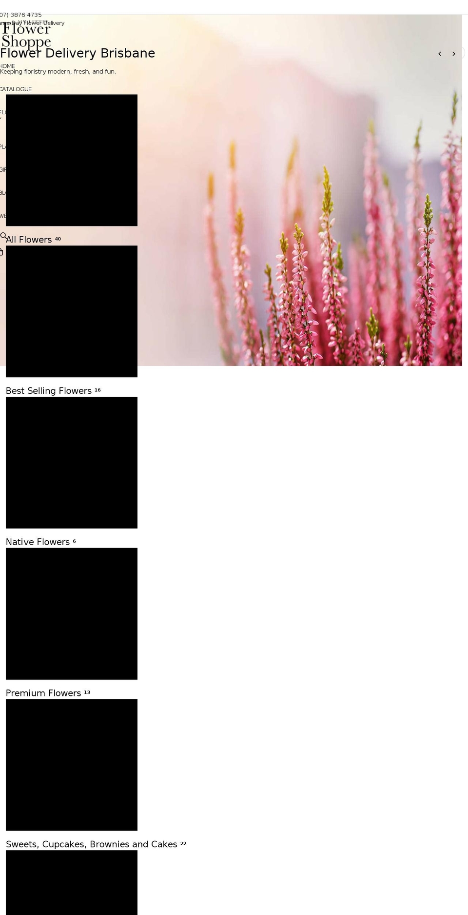 mylittleflowershoppe.com.au shopify website screenshot