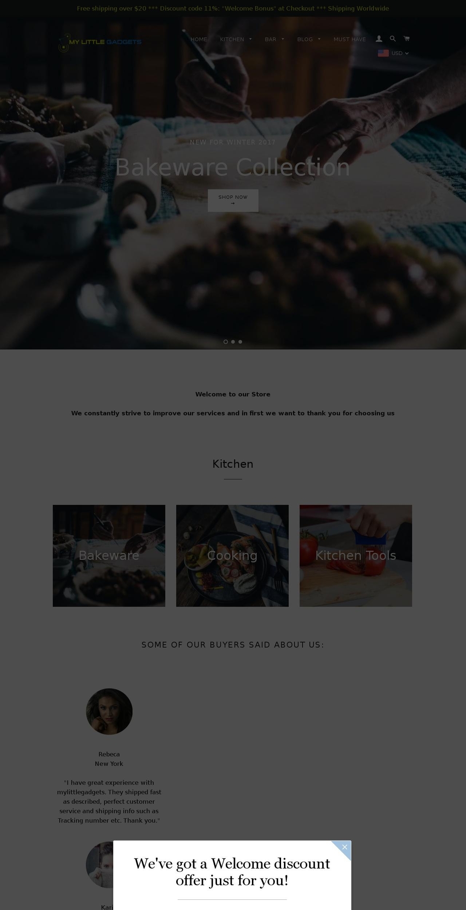 mylittlegadgets.com — Shopify storefront screenshot