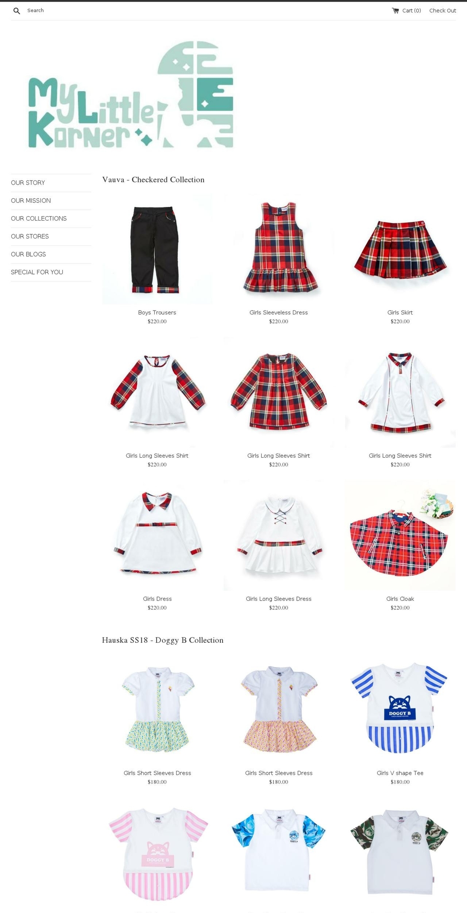 mylittlekorner.com shopify website screenshot