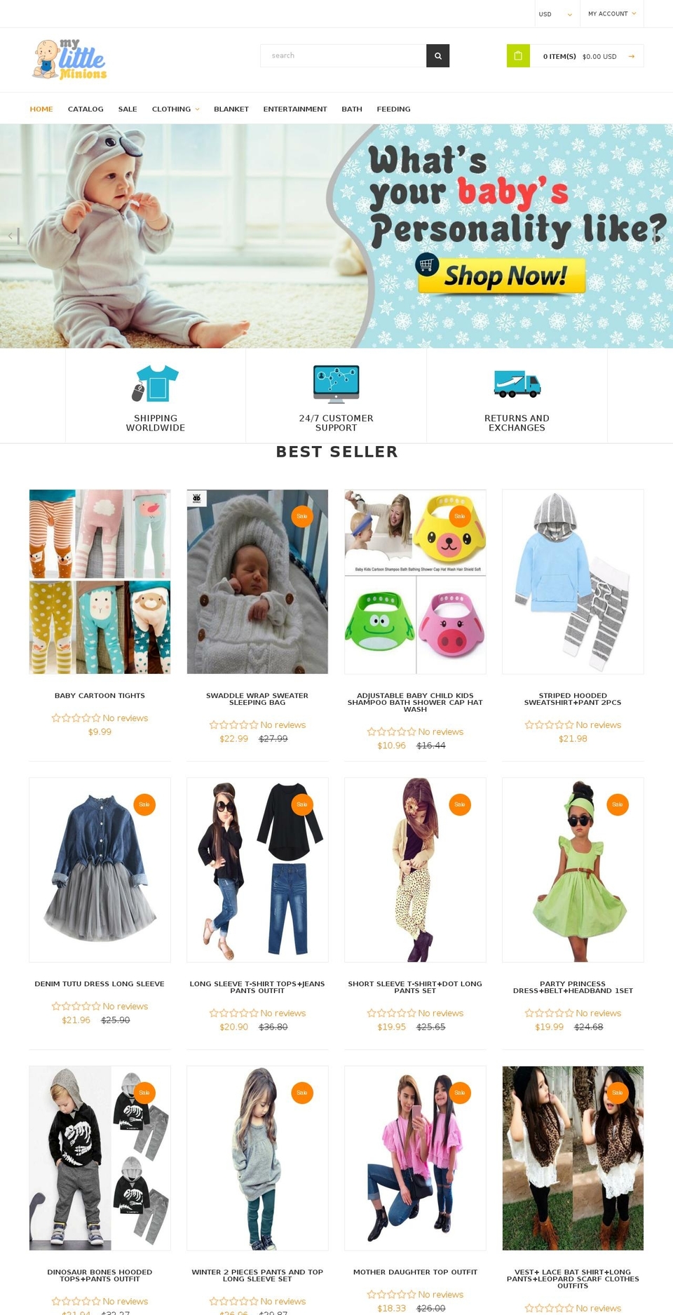 ecomclub-store Shopify theme site example mylittleminion.com