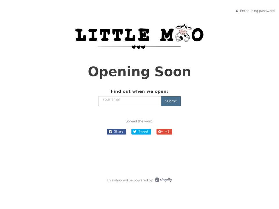 mylittlemoo.com — Shopify storefront screenshot
