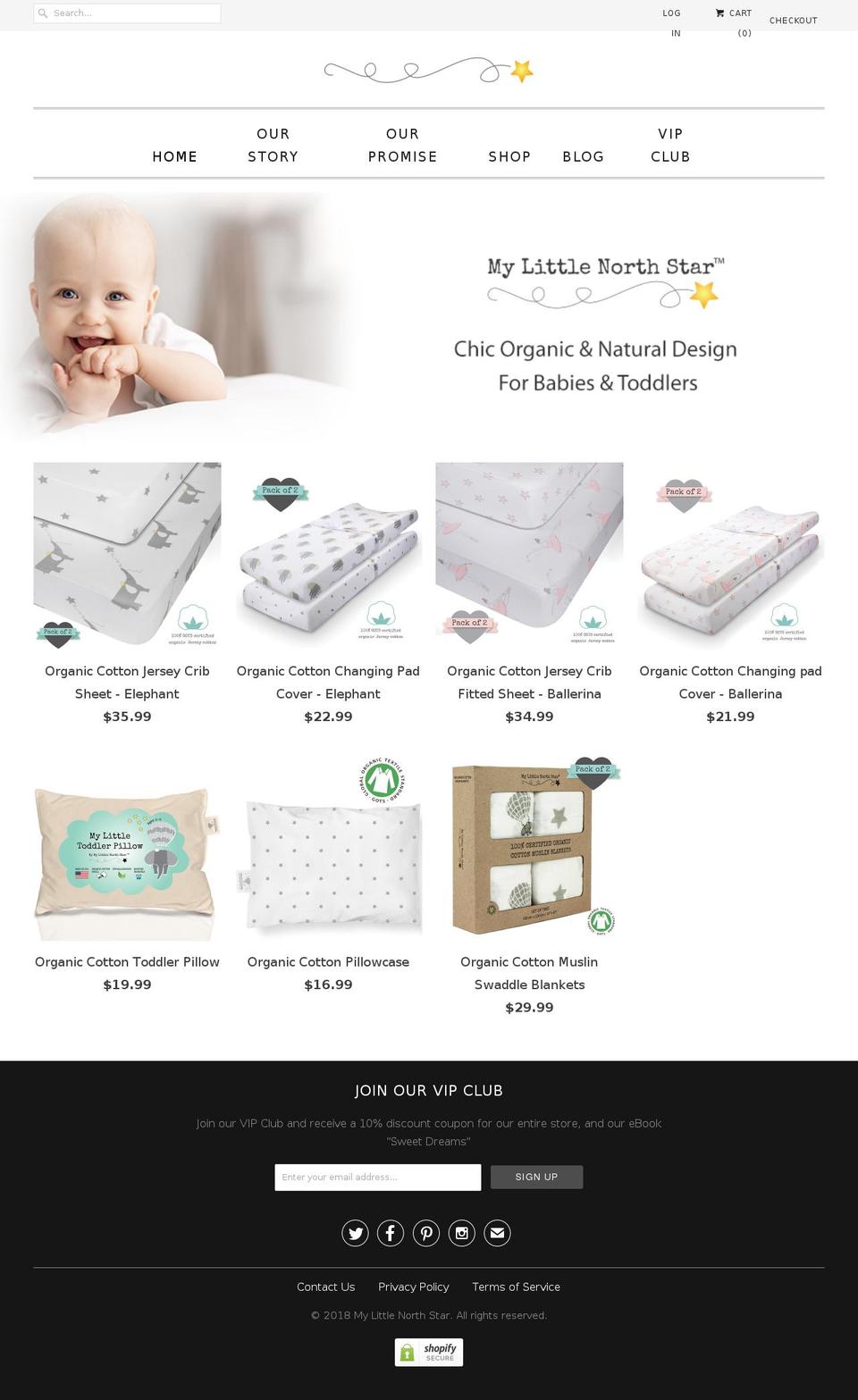 mylittlenorthstar.com — Shopify storefront screenshot