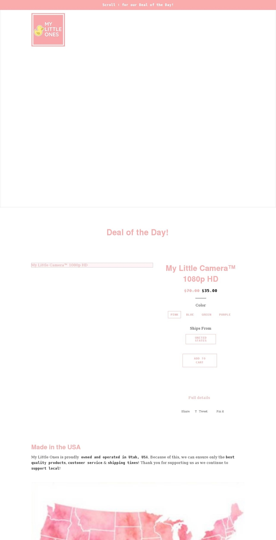 mylittleones.org shopify website screenshot