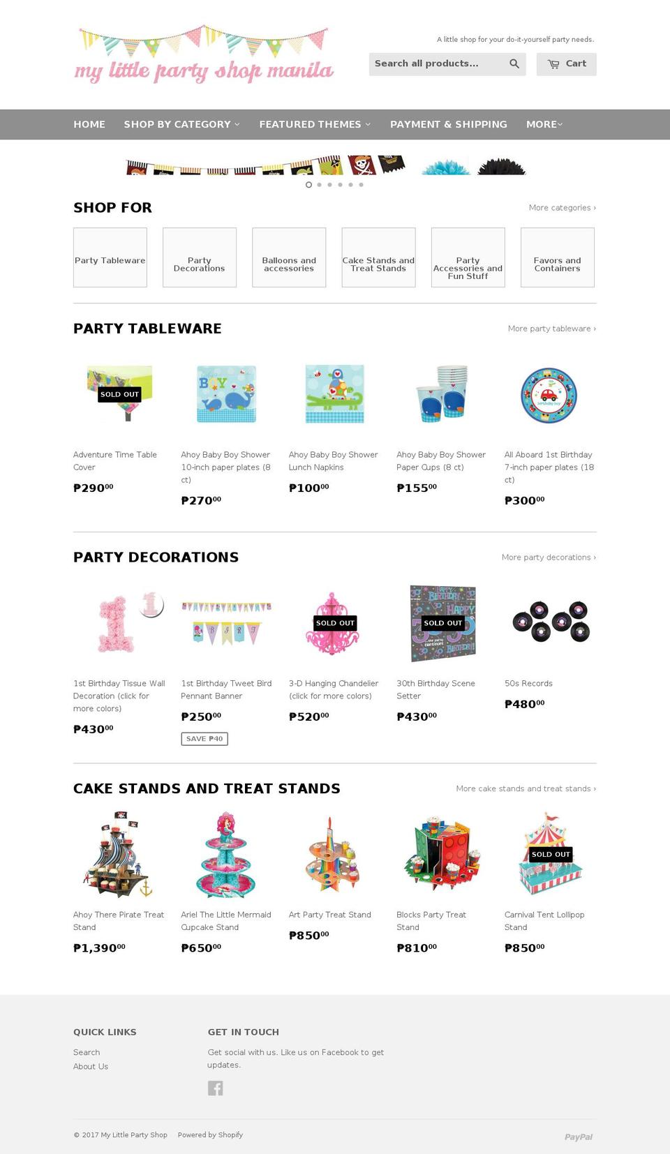 mylittlepartyshopmanila.com shopify website screenshot