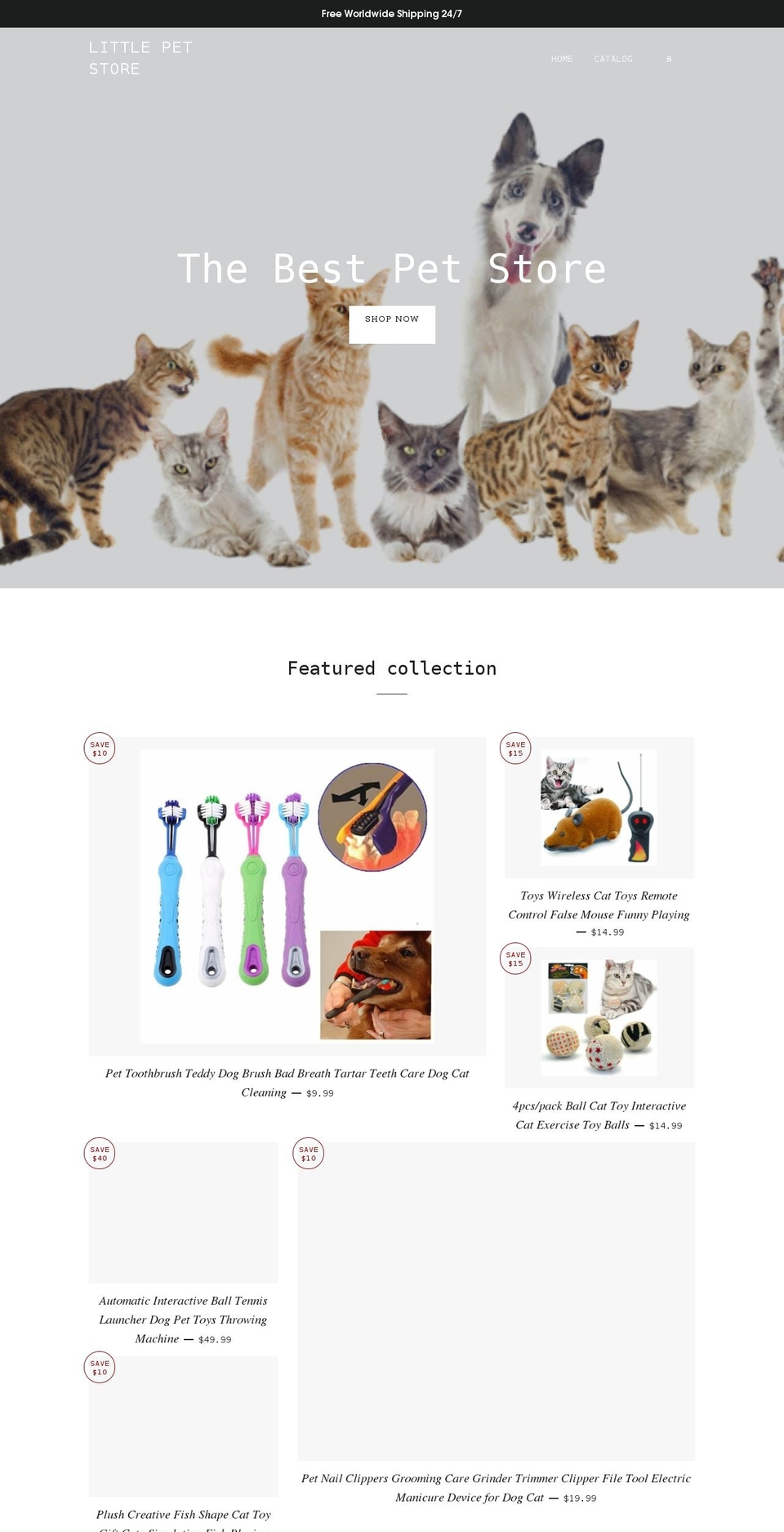 mylittlepet.shop shopify website screenshot