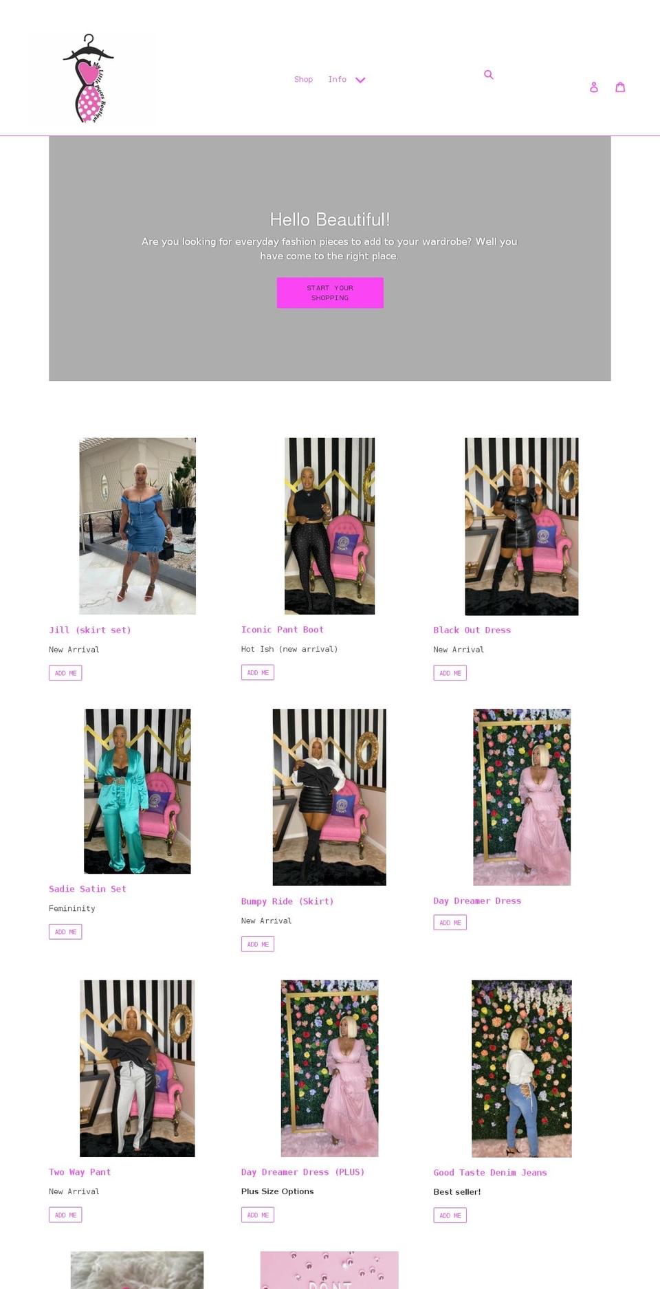 mylittlepiecesboutique.com shopify website screenshot