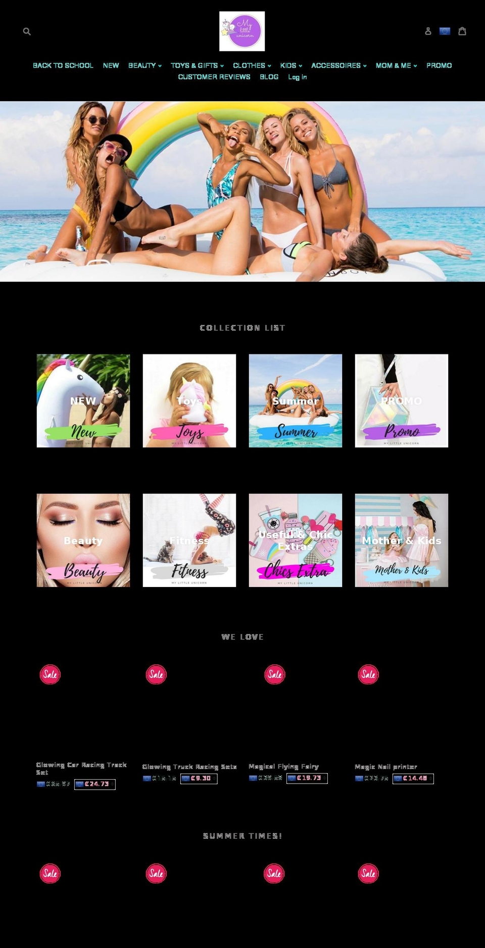 mylittleunicorn.myshopify.com shopify website screenshot