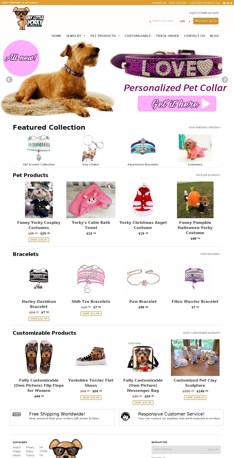 mylittleyorky.com shopify website screenshot