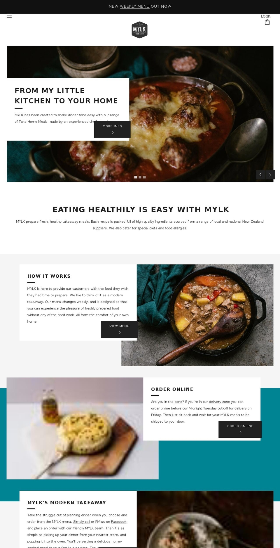 mylkfoodstore.com shopify website screenshot