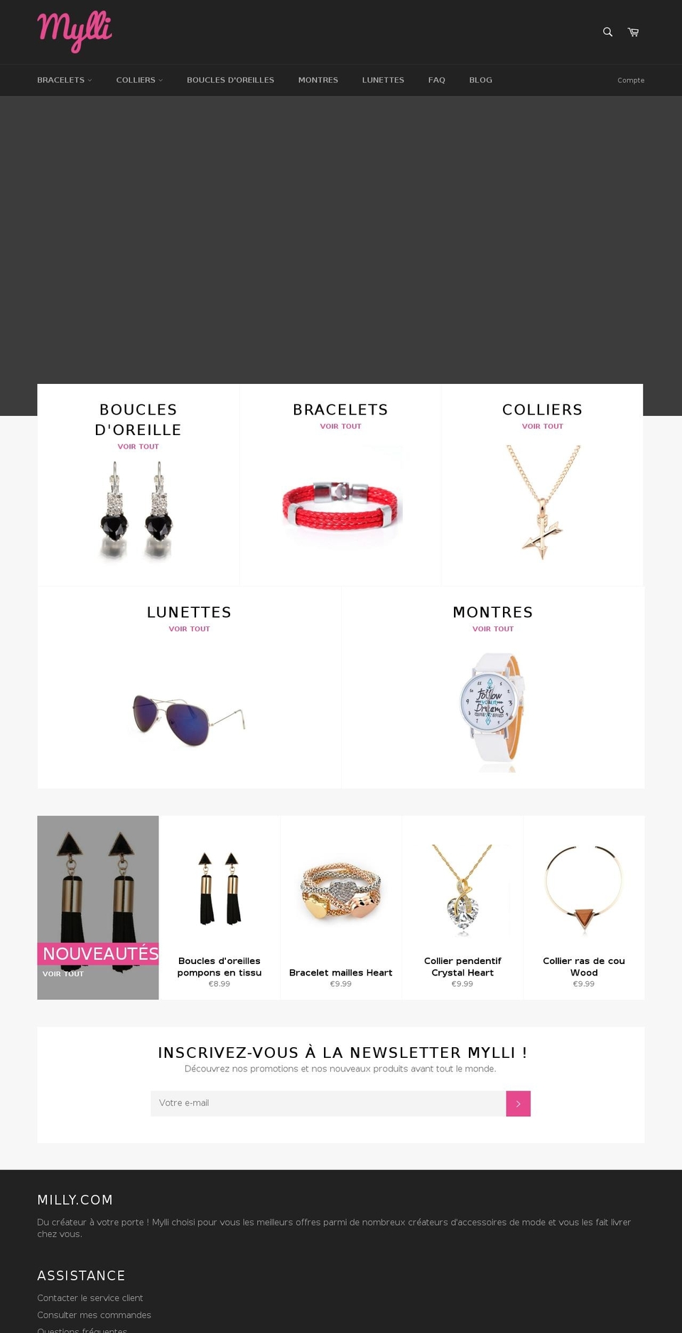 mylli.com shopify website screenshot