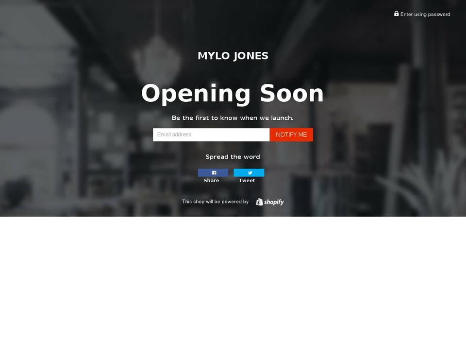 mylojones.com — Shopify storefront screenshot