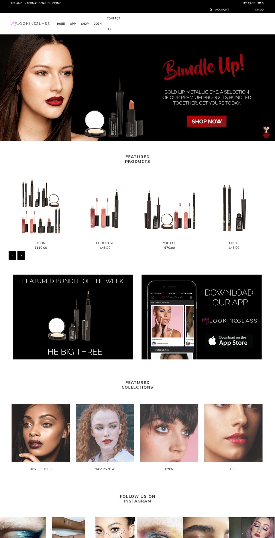 mylookingglass.com shopify website screenshot