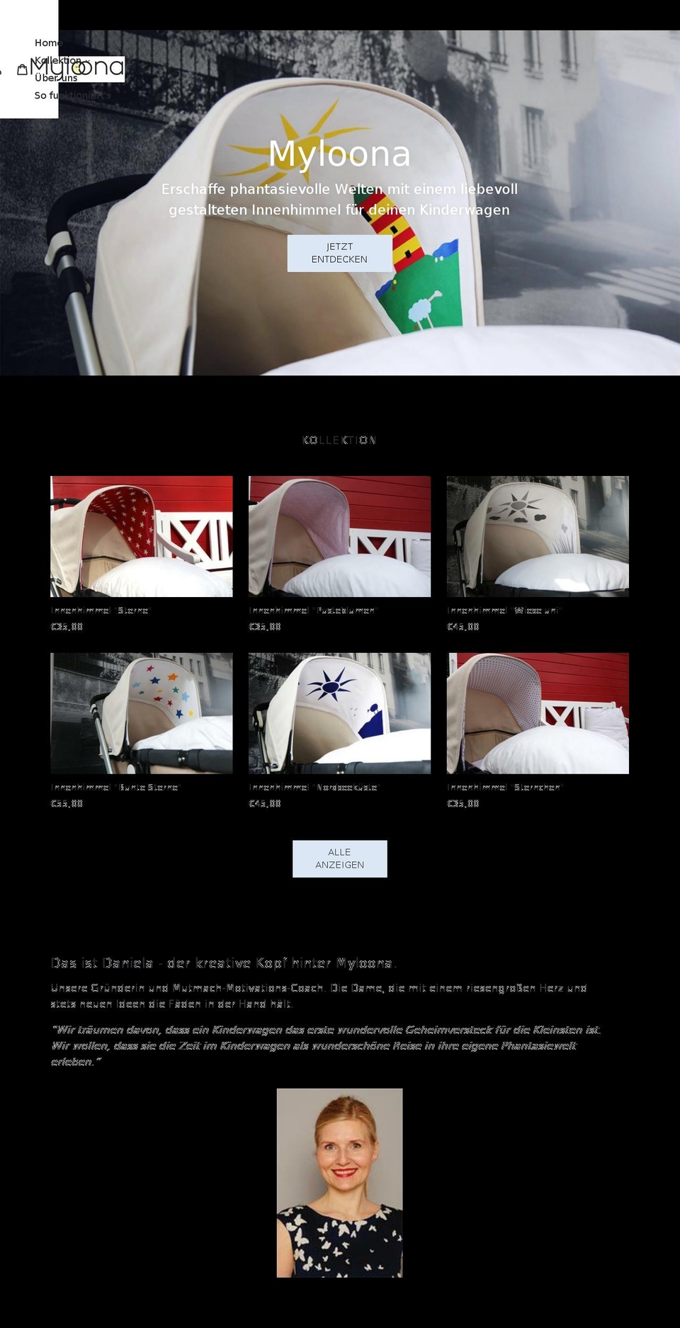 myloona.de shopify website screenshot