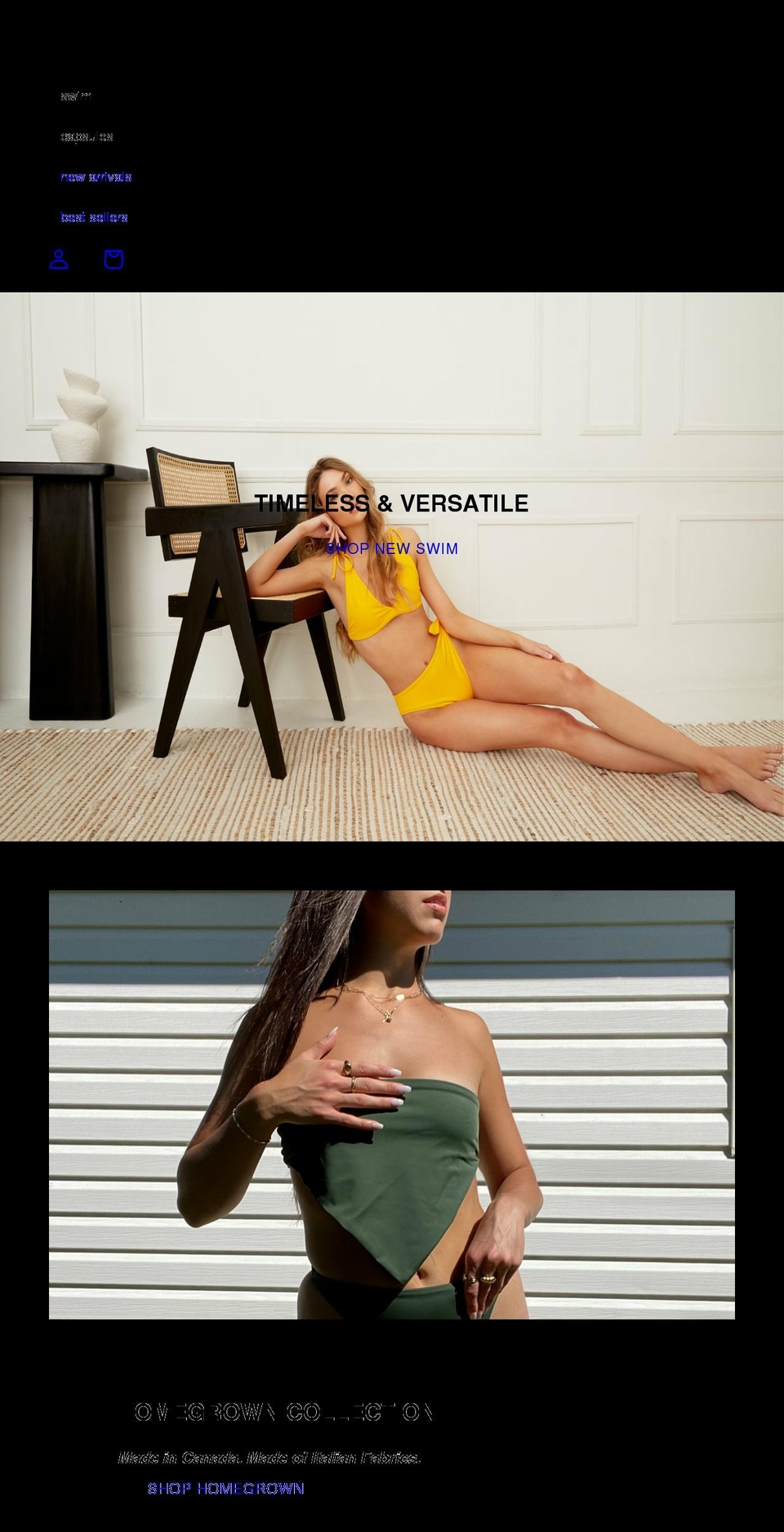 myloswim.ca shopify website screenshot