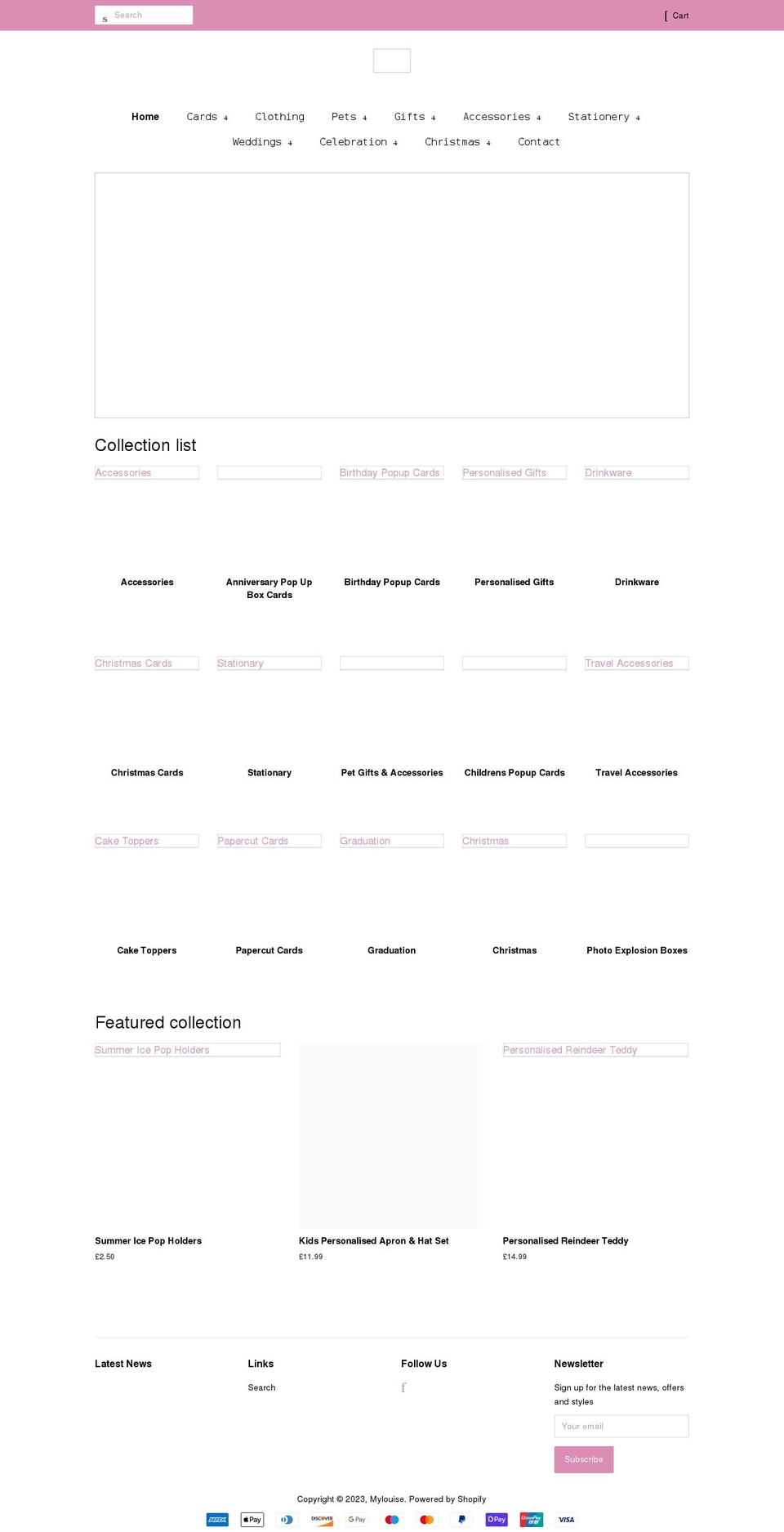 mylouise.co.uk shopify website screenshot