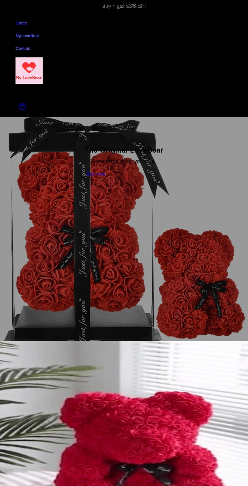 mylovebear.com shopify website screenshot
