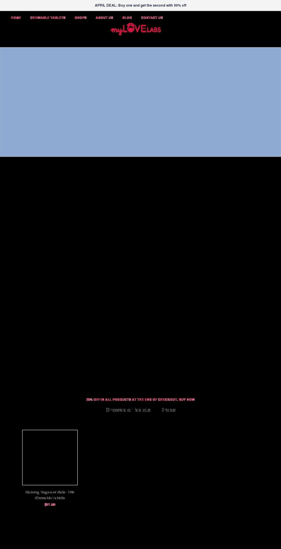 mylovelabs.com shopify website screenshot