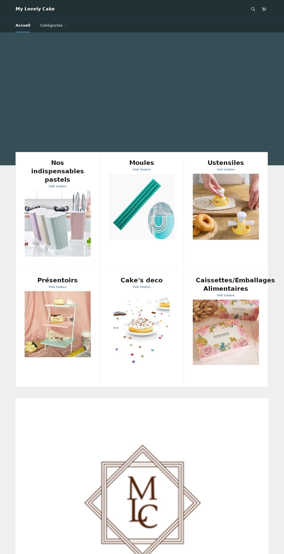 mylovelycake.com — Shopify storefront screenshot