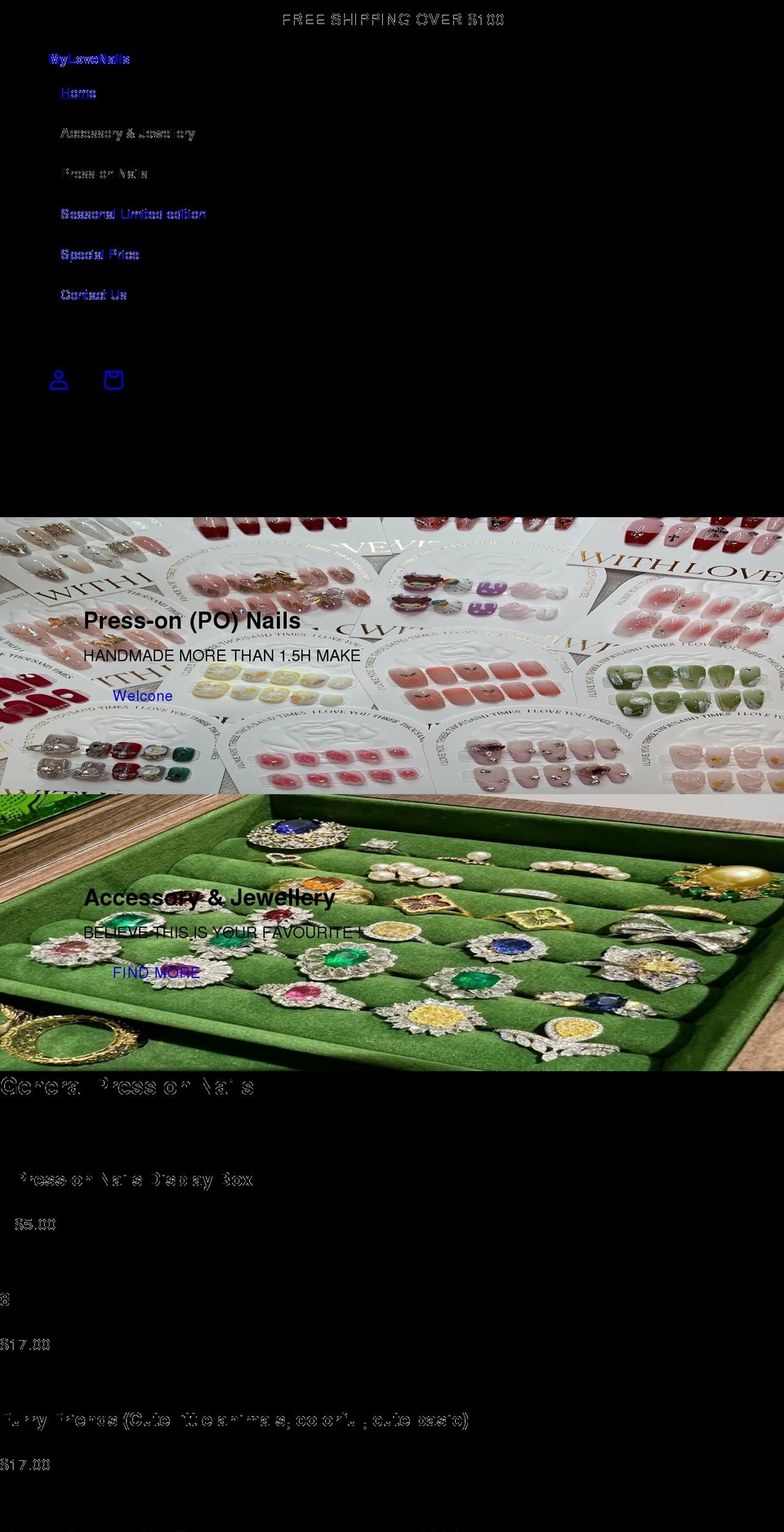 mylovenails.com shopify website screenshot