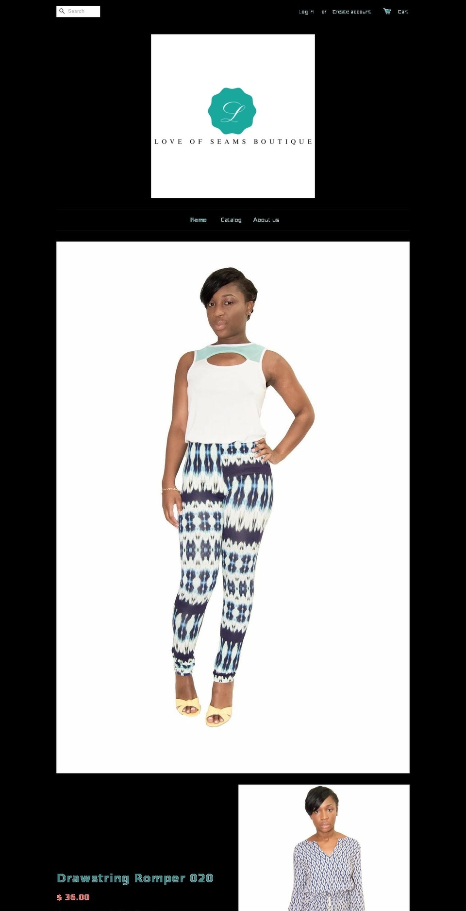 myloveofseamsboutique.com shopify website screenshot