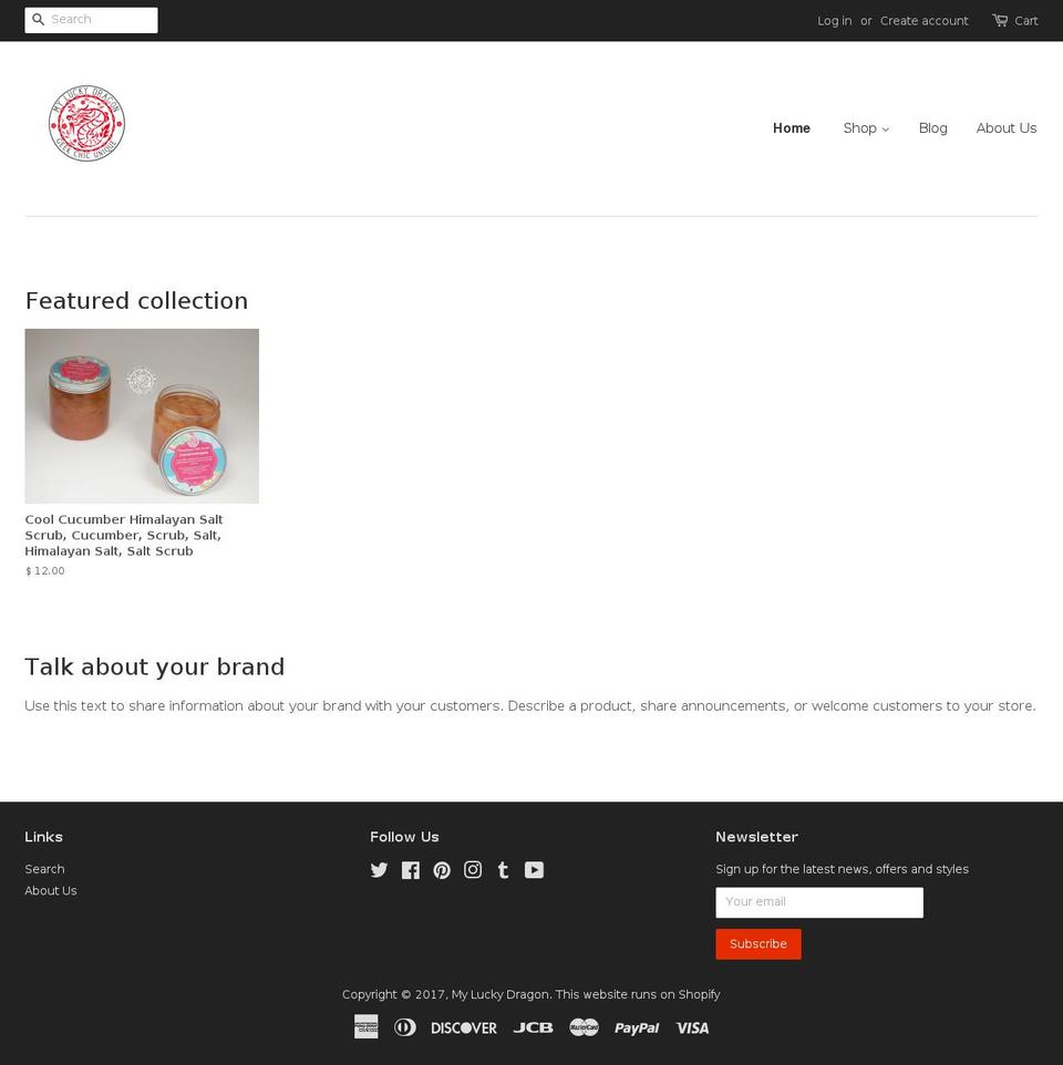 myluckydragon.com shopify website screenshot