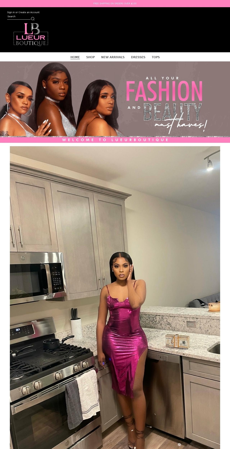 mylueurboutique.com shopify website screenshot