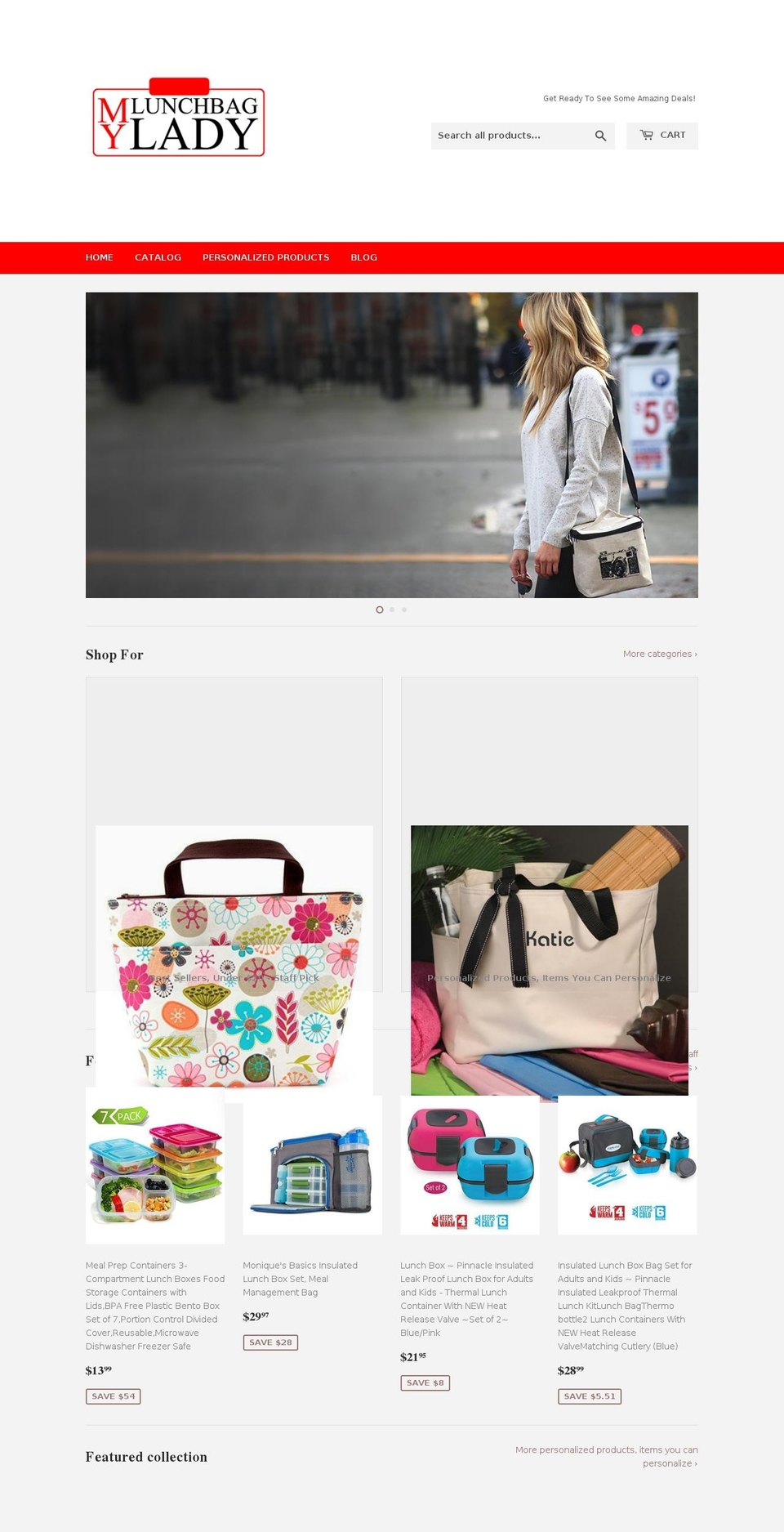 mylunchbaglady.com — Shopify storefront screenshot