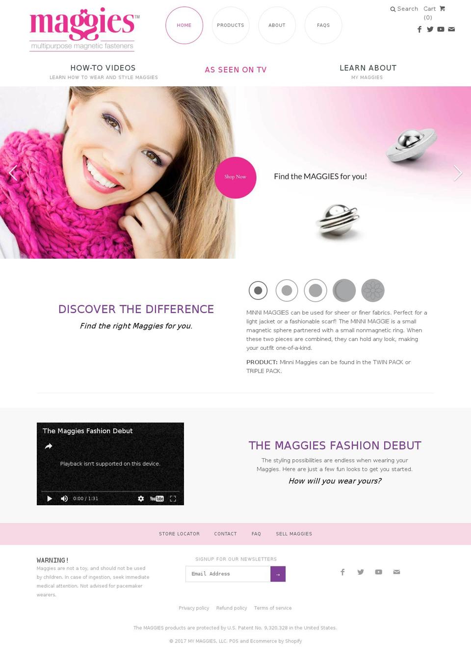 mymaggies.com shopify website screenshot