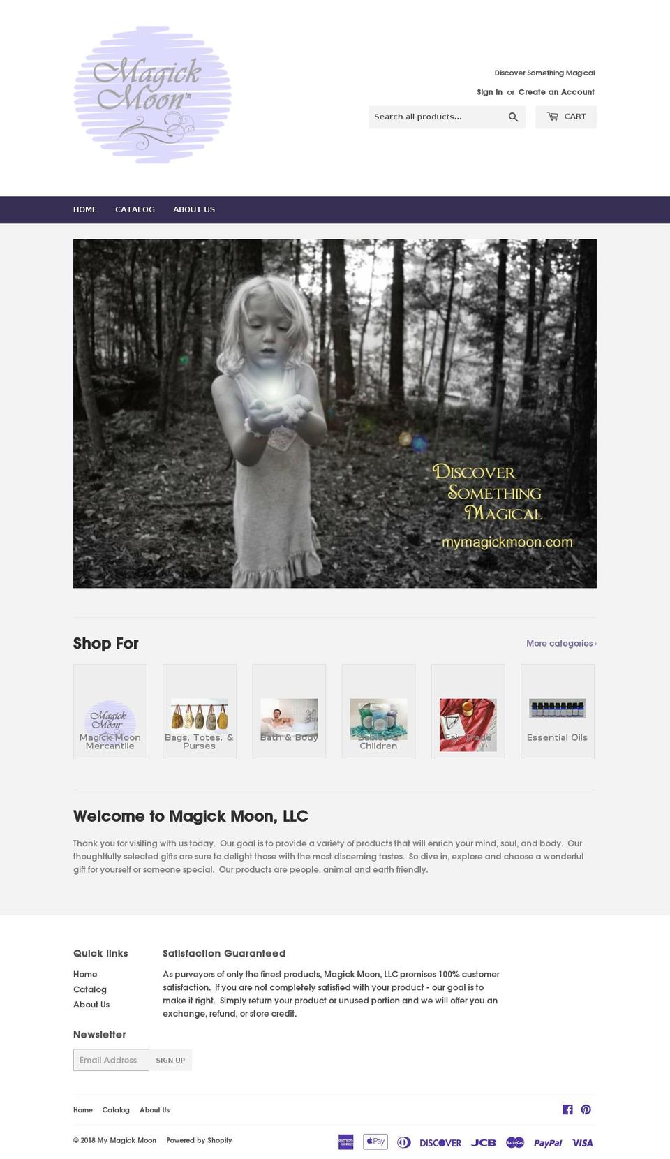 mymagickmoon.com — Shopify storefront screenshot