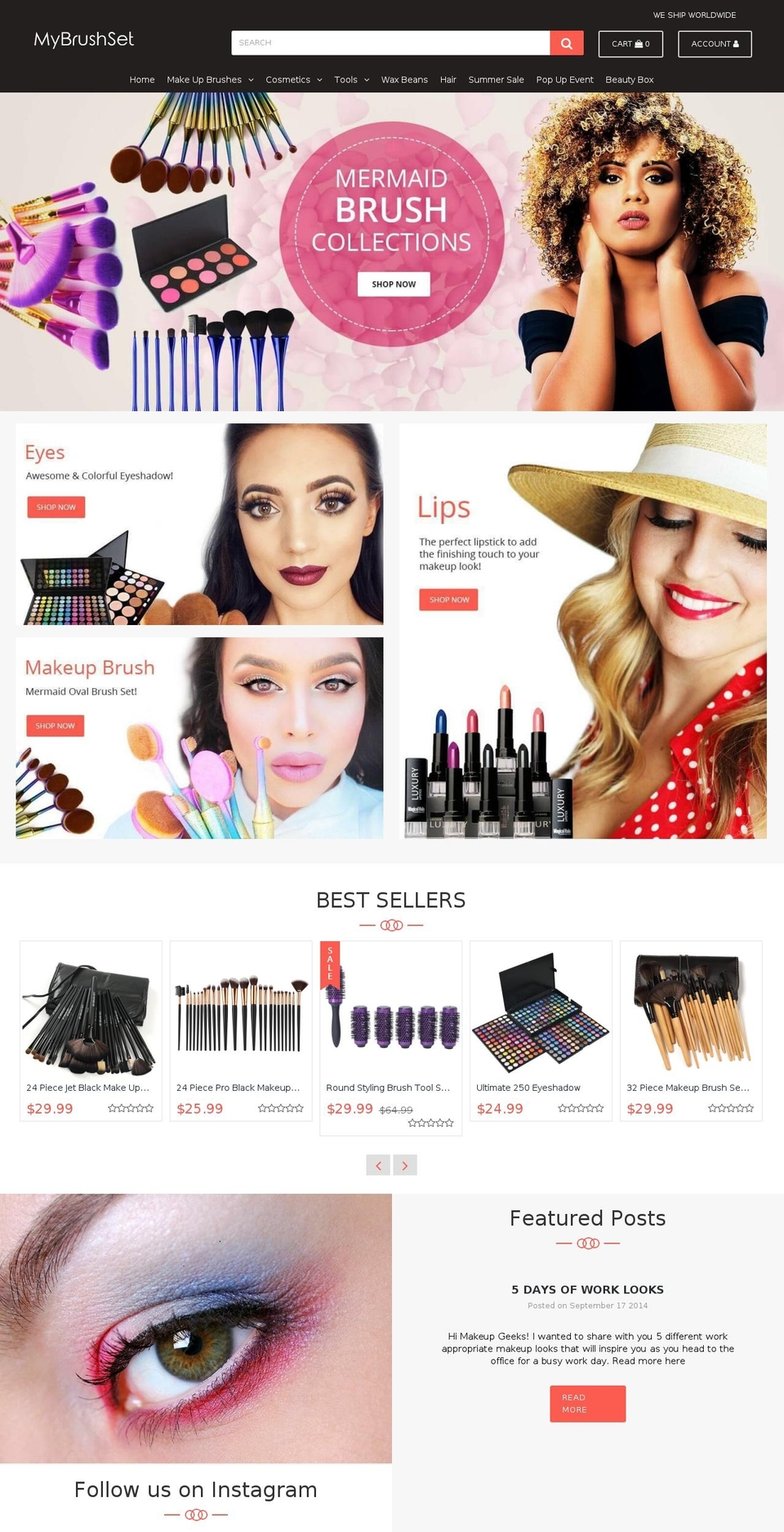 mymakeupbrushset2.myshopify.com shopify website screenshot