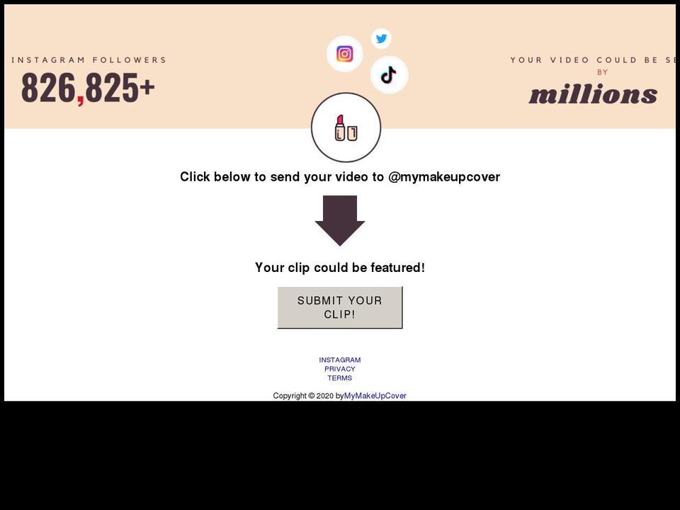 mymakeupcover.com — Shopify storefront screenshot