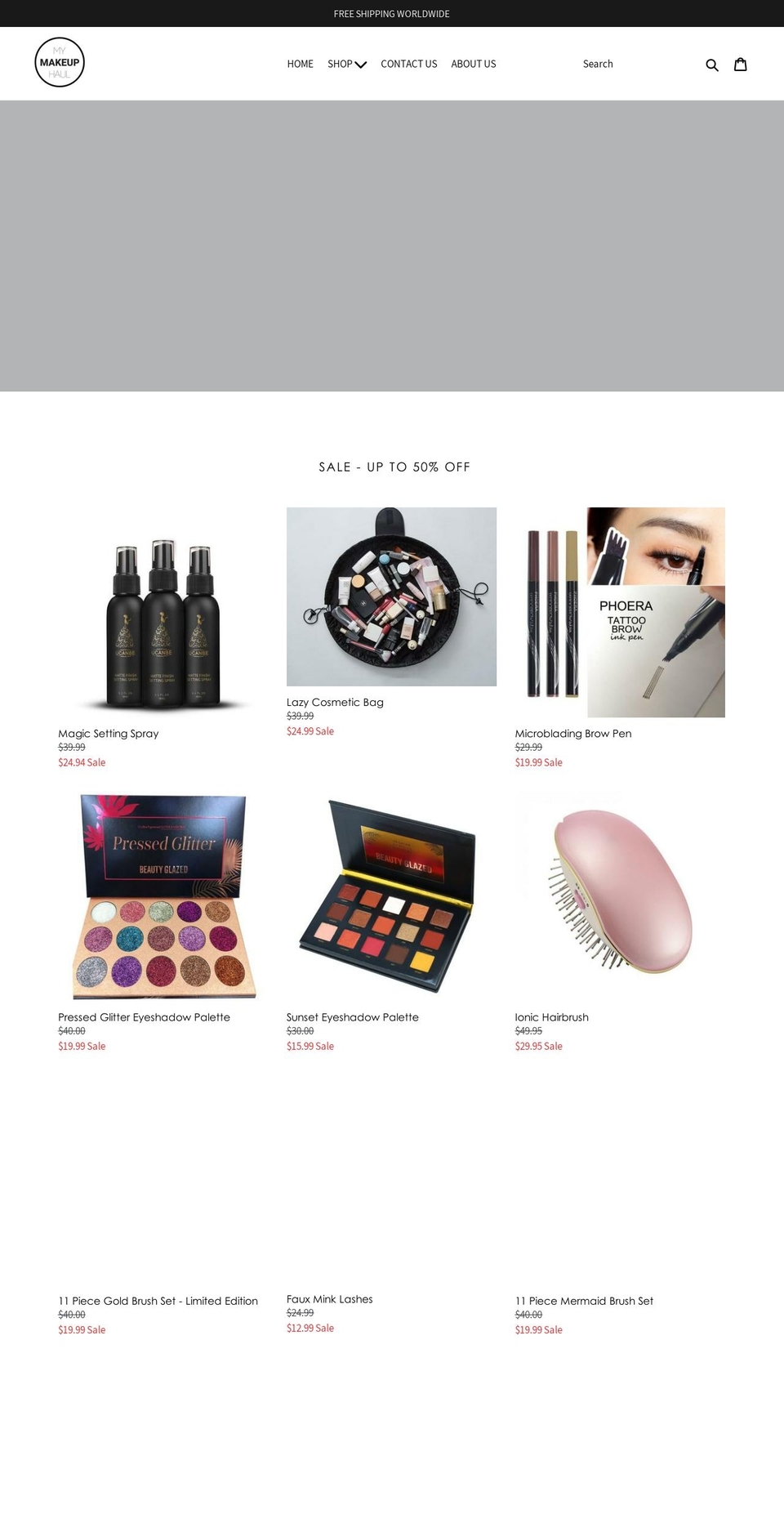 mymakeuphaul.com — Shopify storefront screenshot