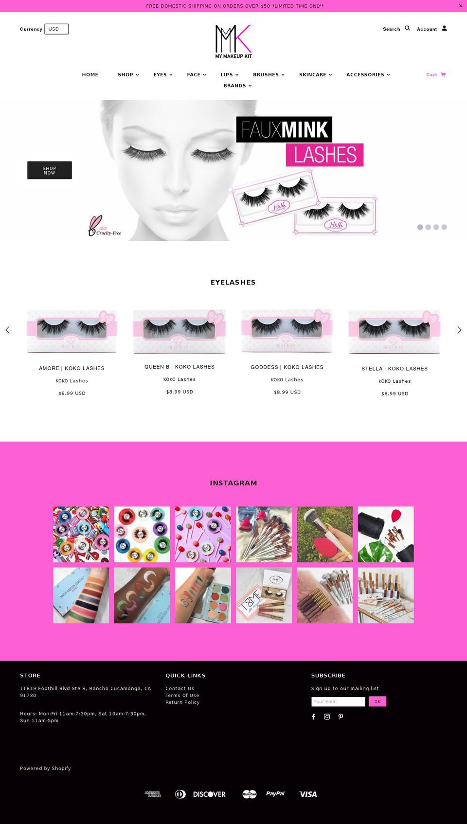 mymakeupkitstore.com — Shopify storefront screenshot
